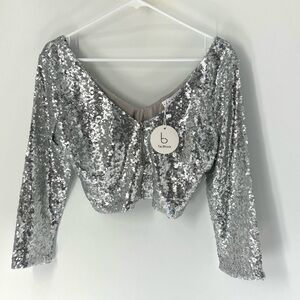 Silver saree blouse Tia Bhuva